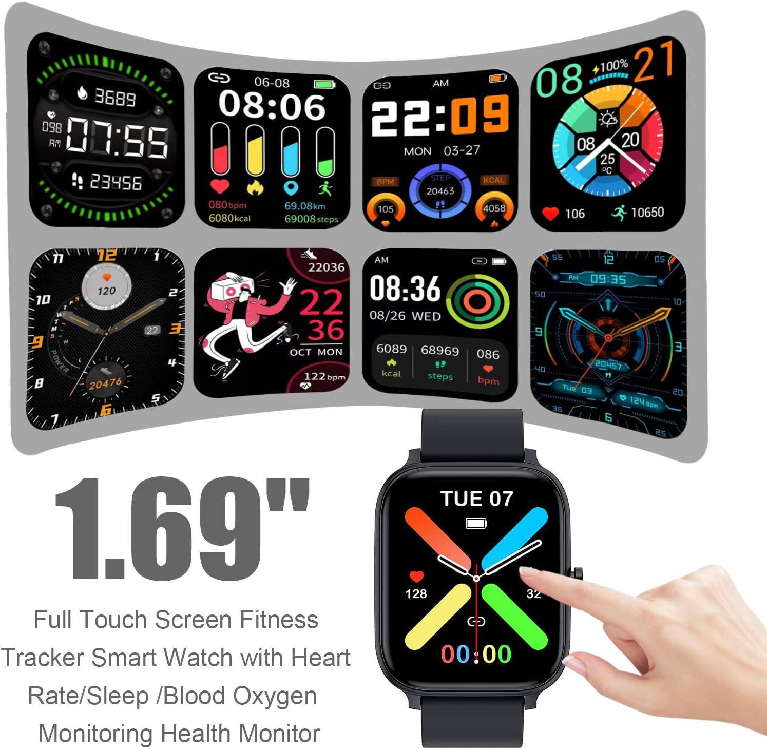 Apple Watch Series 7 GPS + Cellular, 45mm Midnight Aluminum Case with Midnight Sport Band - Regular (Renewed)