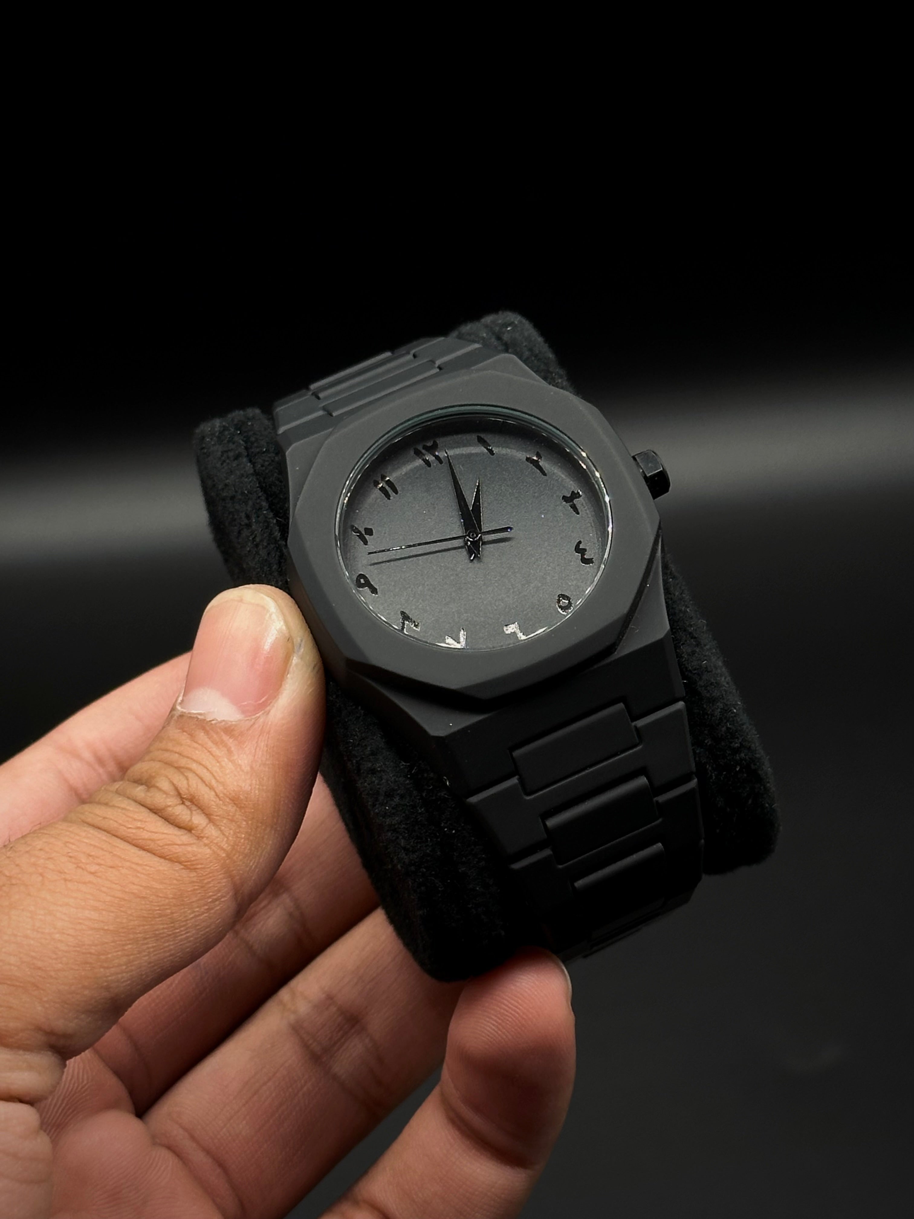 Black Arabic Aura Watch For Men Stylish Aura Watch 100% Original Watch