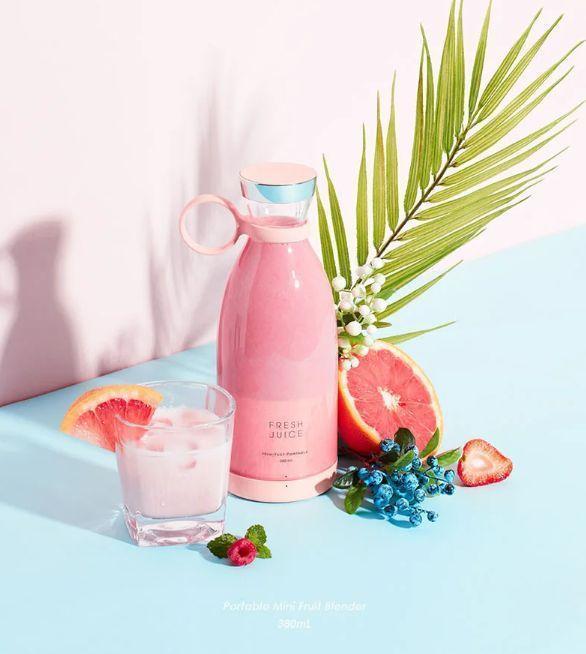 BlendJet Portable Blender for Smoothies & Shakes - 16oz BlendJet 2 Cordless Personal & Small Blender, USB-C Rechargeable & Self Cleaning - Quiet Mini Travel Blender with Stainless Steel Blade (Mint)