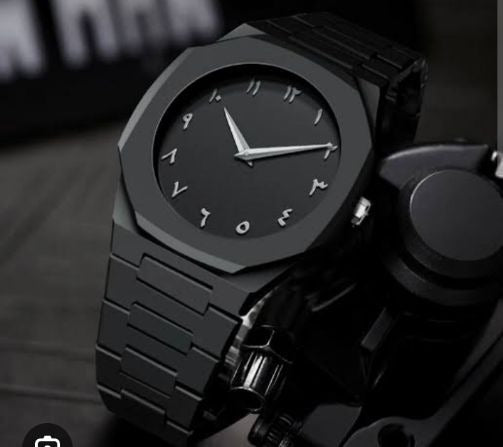 Black Arabic Aura Watch For Men Stylish Aura Watch 100% Original Watch