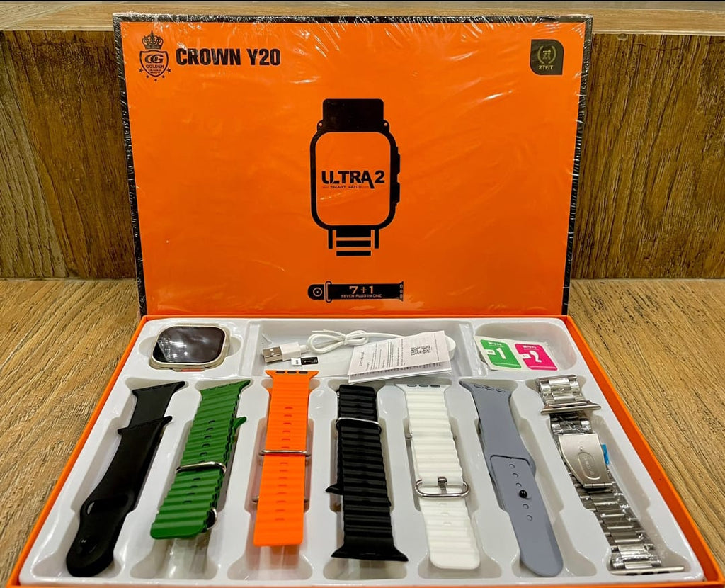 I20 Ultra Max suit Smart Watch 10 in 1 box 2.3inch large screen with 7 strips smartwatch With Airpords2