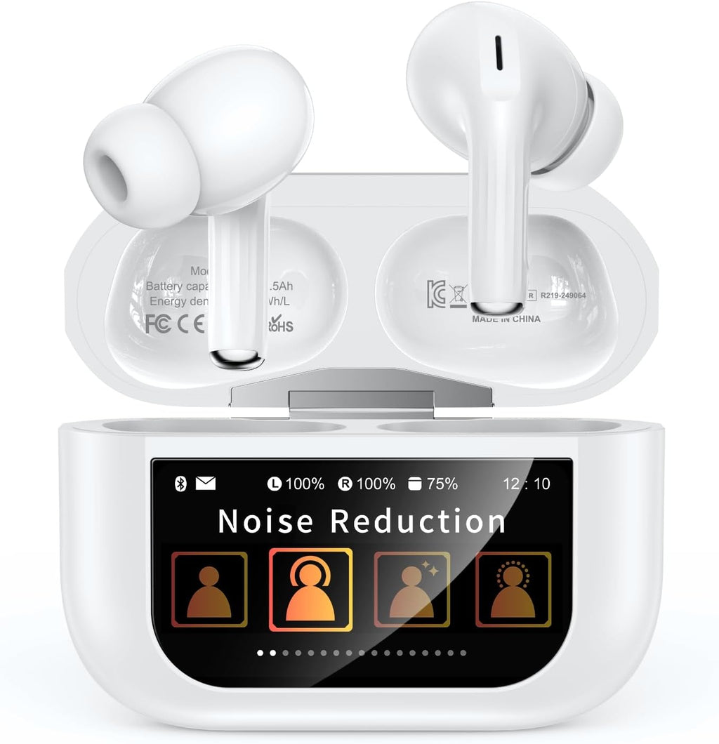 A9 Pro Touch Screen Wireless Air Pods - Premium Sound & Seamless Connectivity Noise Cancelling Headphones with 48H Playtime, Bass Stereo Sound, for Laptop, Android/iOS, Pad