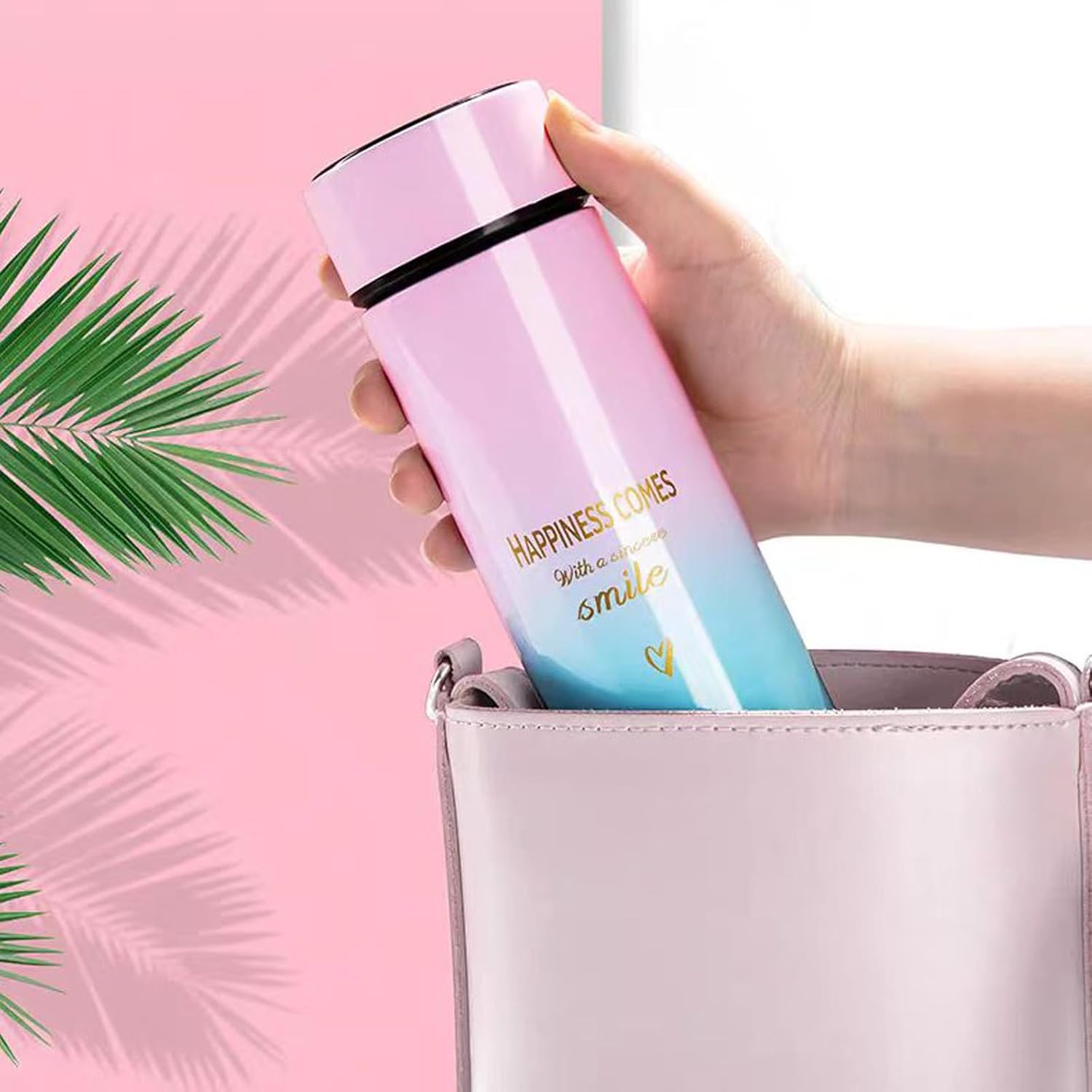 Smart Water Bottle Insulated Water Bottle Coffee Bottle Travel Coffee Mug Flasks for Hot and and Cold Drinks 16.9 oz/500ml