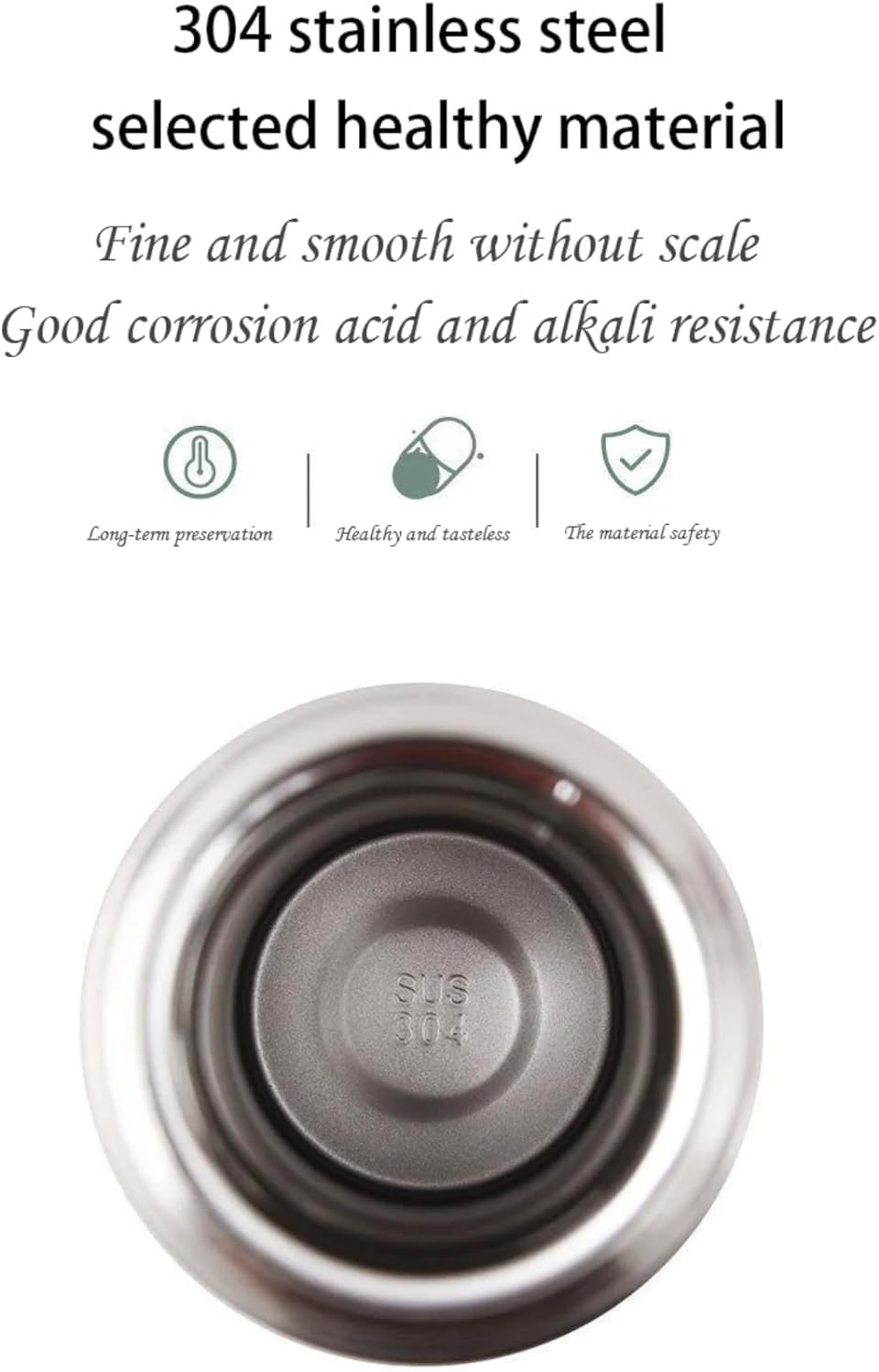 Coffee Thermal Flask Set, Stainless Steel Water Bottle with 3-Cups Leakproof Lids Vacuum Insulated, Double Wall for Hot & Cold Beverage Portable Mug for Travel, Gift for Men & Women (Gray)