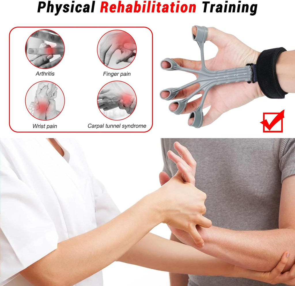 Grip Strength Trainer,Finger Exerciser, 2 Pcs Hand Gripper Strengthener, 8-Gear Strength Adjustment, Used to Exercise Finger Strength, Flexibility and Physical Recovery of Hands.