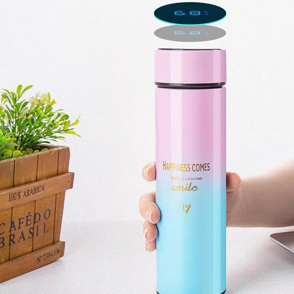 Smart Water Bottle Insulated Water Bottle Coffee Bottle Travel Coffee Mug Flasks for Hot and and Cold Drinks 16.9 oz/500ml