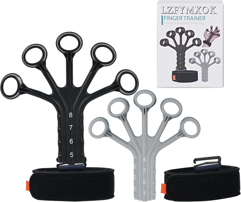 Grip Strength Trainer,Finger Exerciser, 2 Pcs Hand Gripper Strengthener, 8-Gear Strength Adjustment, Used to Exercise Finger Strength, Flexibility and Physical Recovery of Hands.