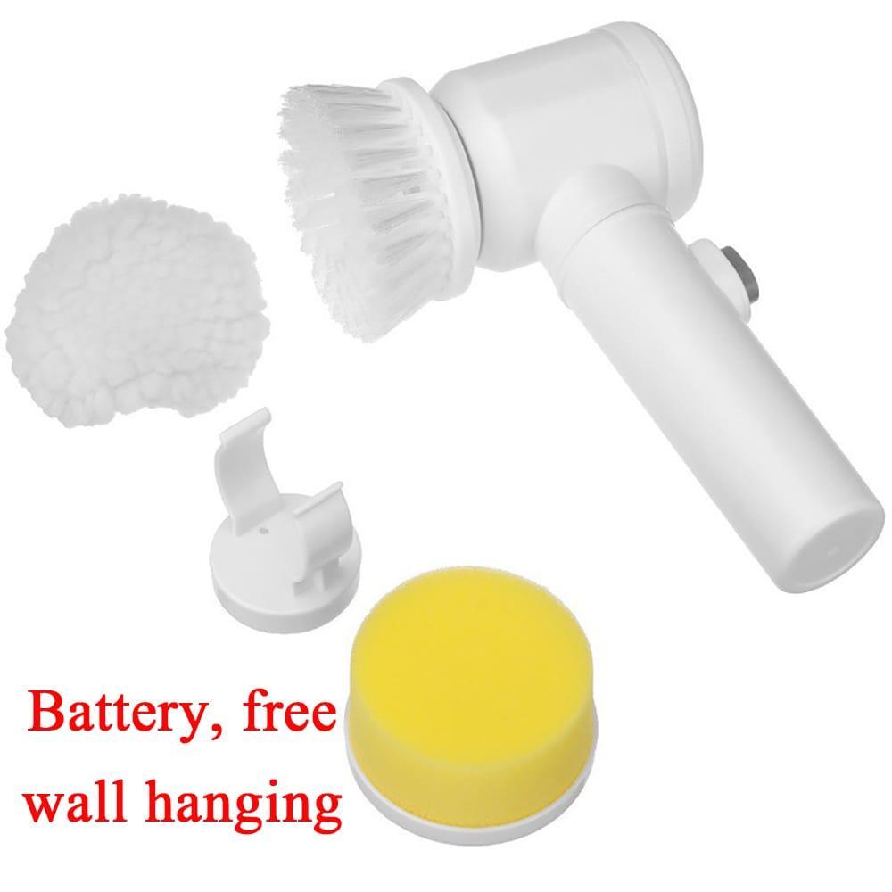 Electric Spin Scrubber, Cordless Shower Scrubber with Battery Level Display, 2 Speeds Electric Scrubber for Cleaning with 6 Replaceable Heads, Cleaning Brush for Bathroom/Sink/Window