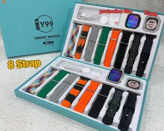 I20 Ultra Max suit Smart Watch 10 in 1 box 2.3inch large screen with 7 strips smartwatch With Airpords2